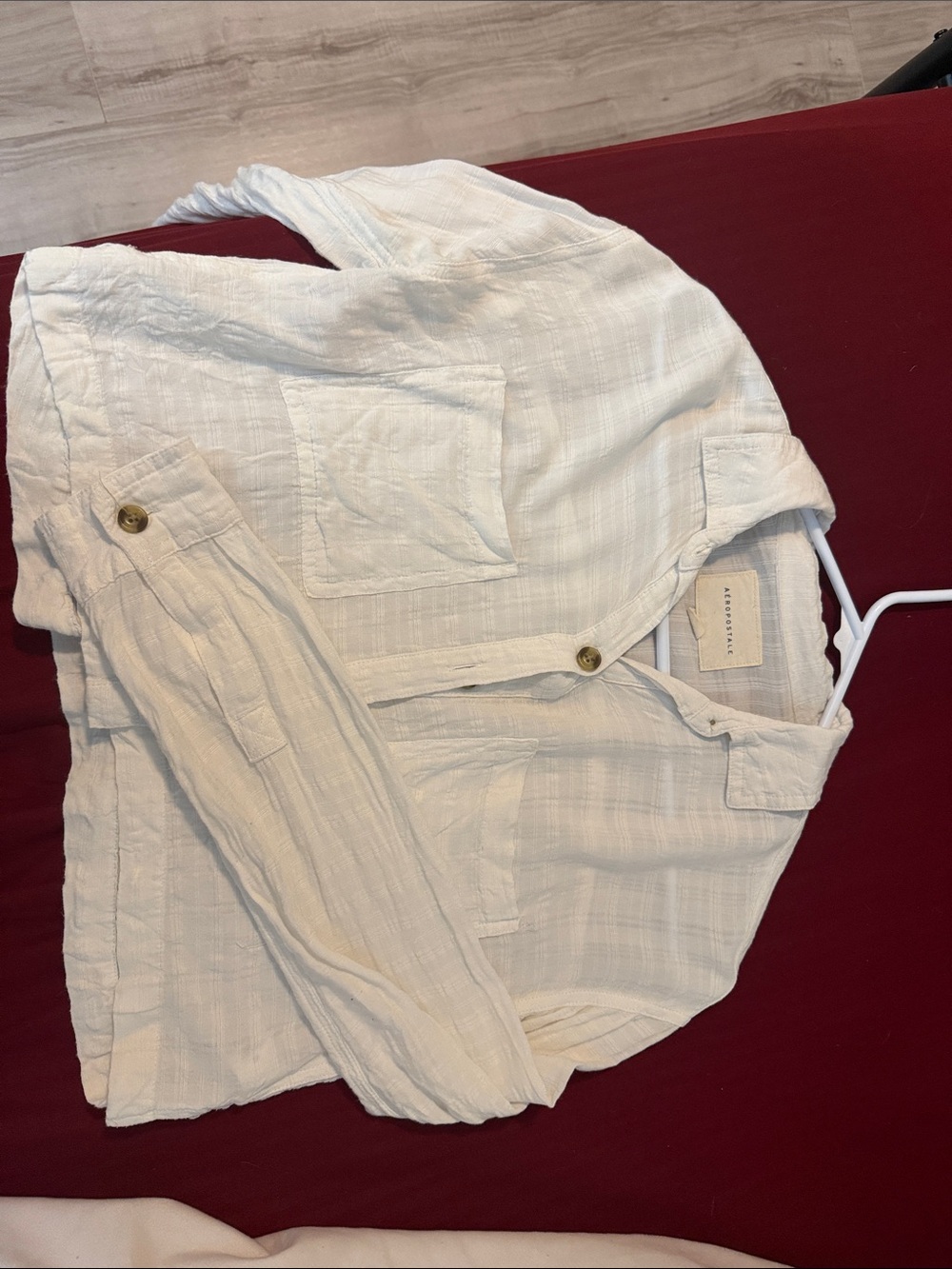 Light Cream Button-Up Shirt